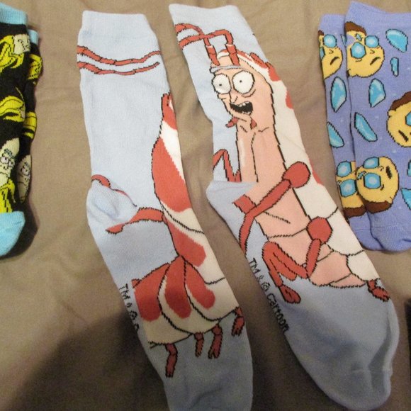 12 Days of Socks Rick & Morty Adult Swim Mens' Crew and Low Profile NEW Unworn - Picture 7 of 14